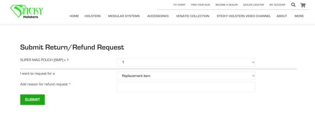 Complete the request form